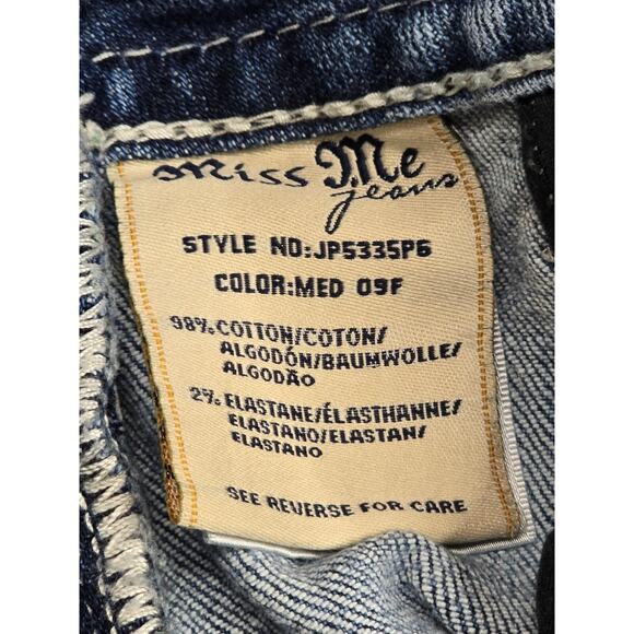 Miss Me Capri Jeans Womens Size 28 Blue Denim Cross Y2K Embellished JP5335P6 - Picture 11 of 16